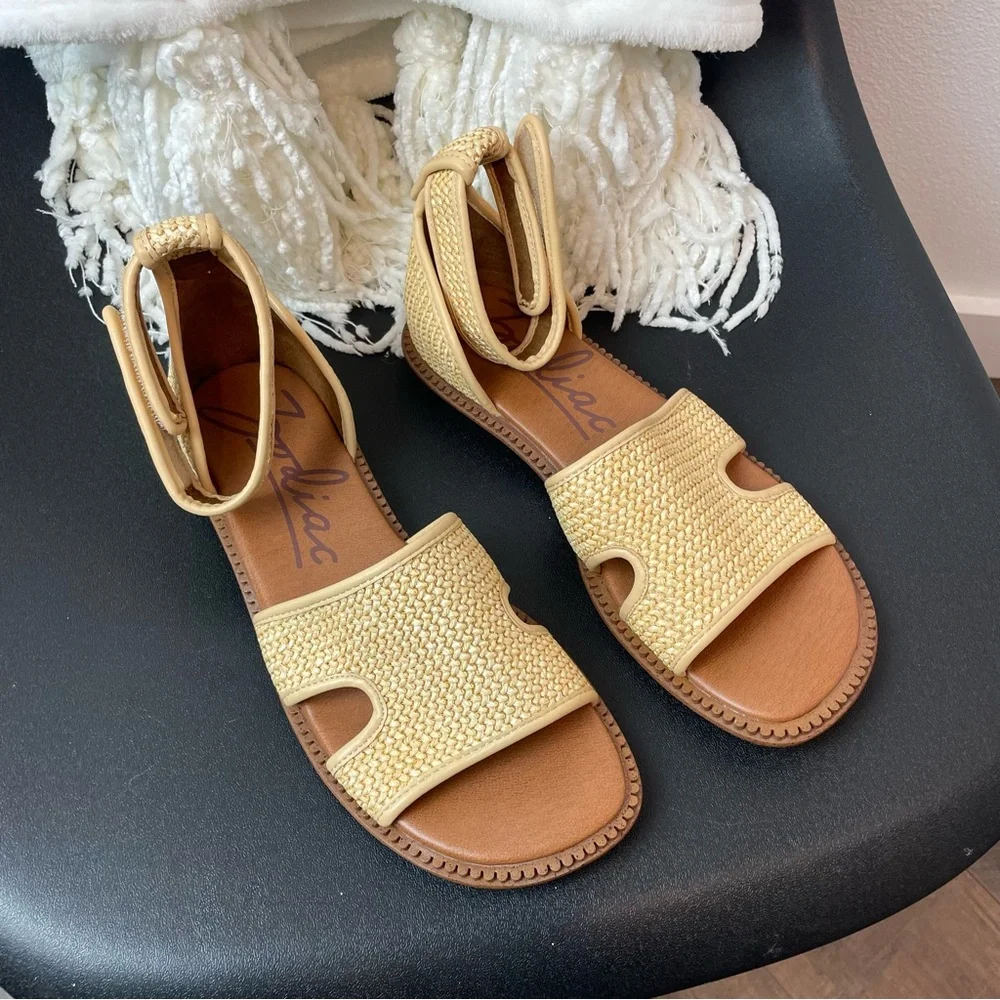 Zodiac Fran Raffia Sandals Size 8 - Picture 2 of 5